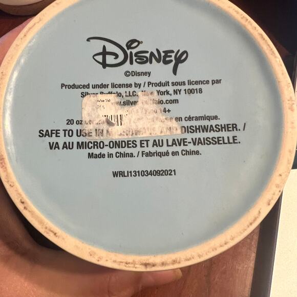 Stitch Mug with Baby Ducks Disney Disneyland Blue XL Coffee Cup Floral Tropical - Picture 4 of 8